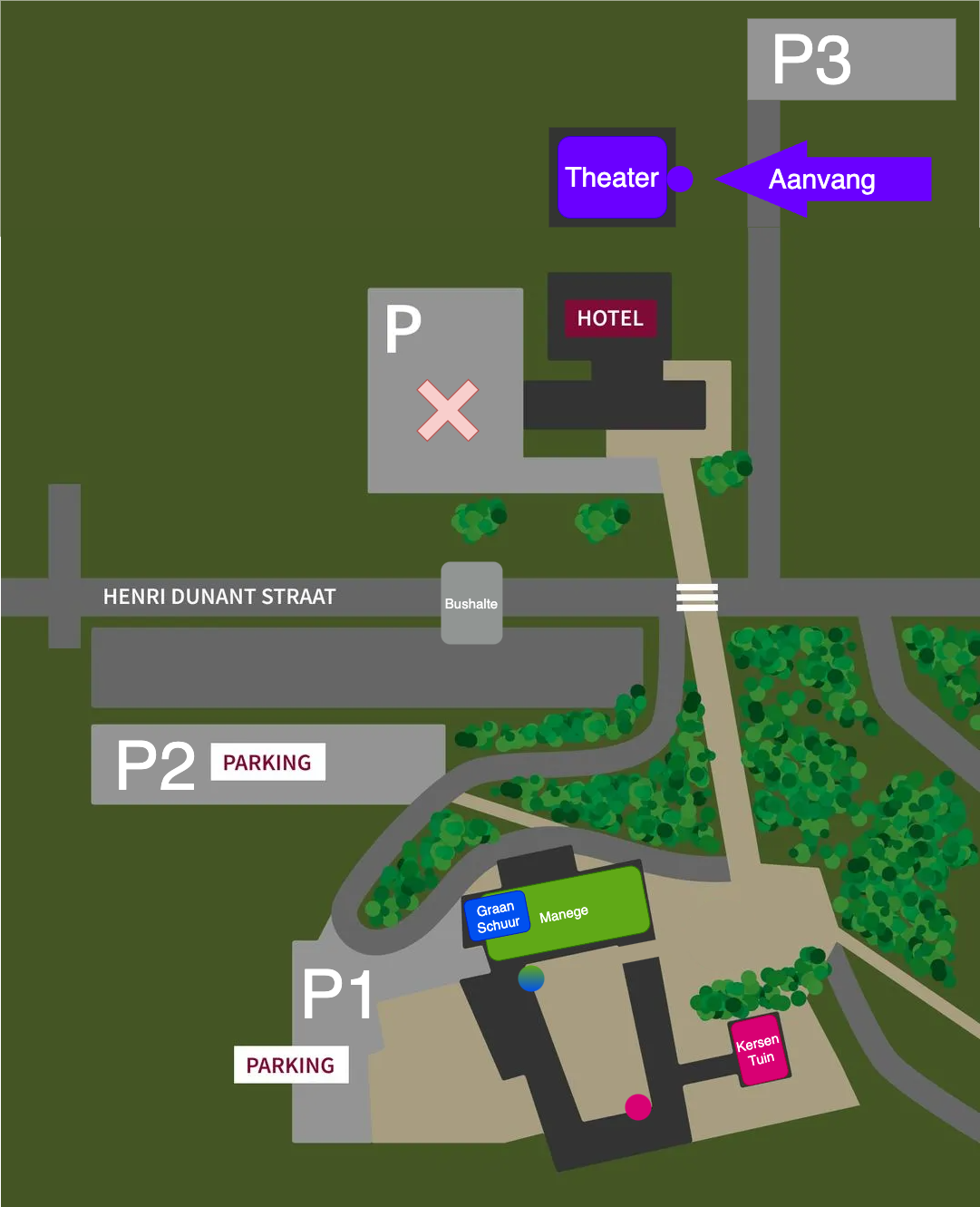 Plattegrond van Auberge de Rousch